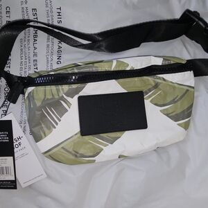 Aloha Collection Mini Hip Pack Green palm leaf Lū'au print